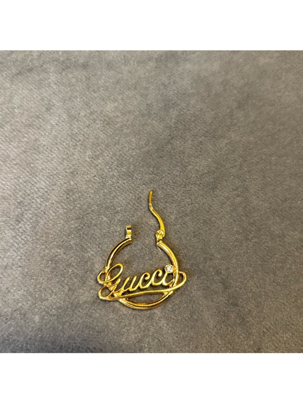 Gucci Small Script Hoop Earrings - Picture 3 of 8